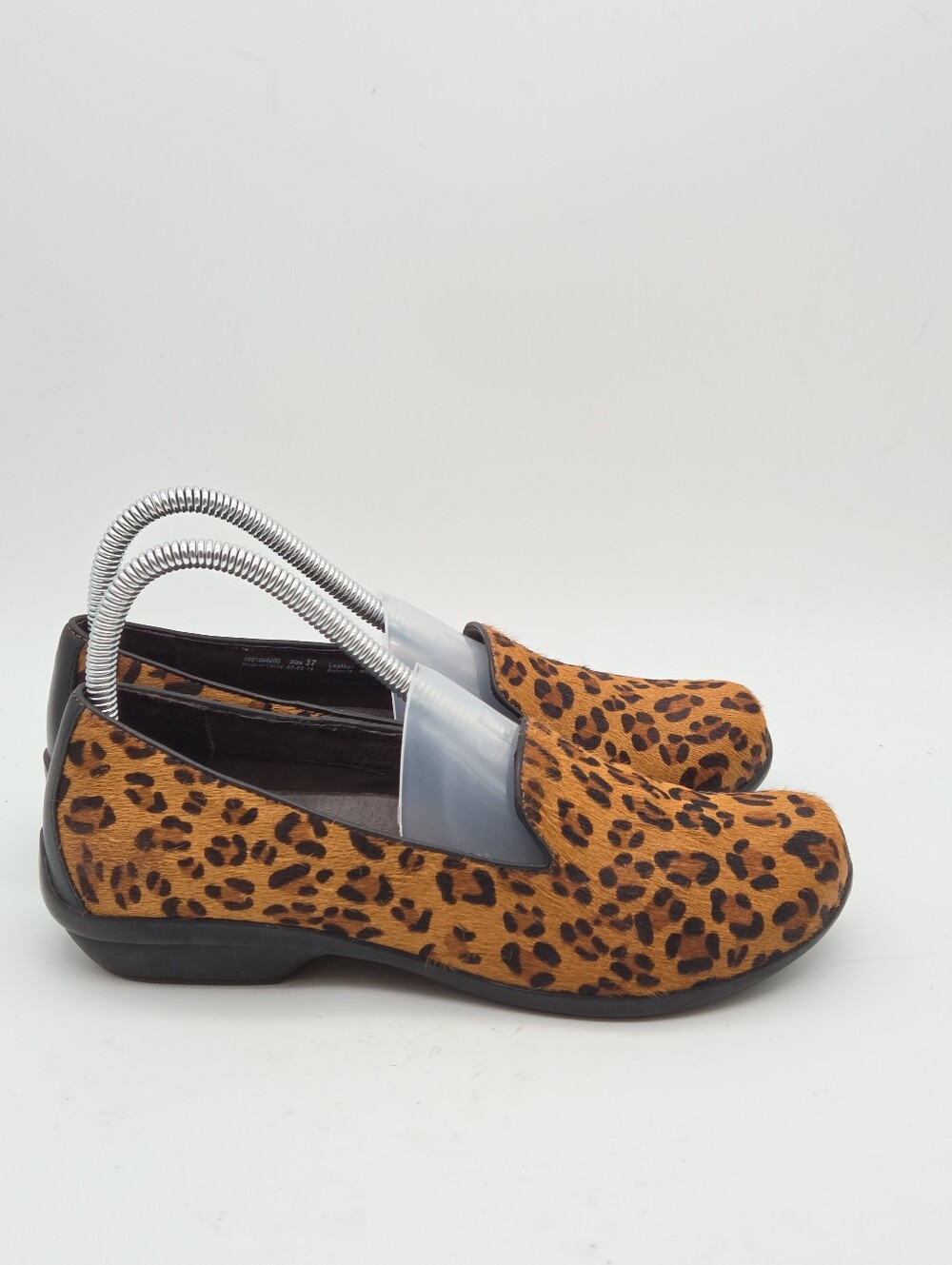 Dansko Olivia Cheetah Calf Hair Loafers Clogs Size EU 37 6.5 - 7